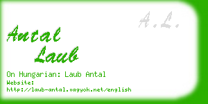 antal laub business card
